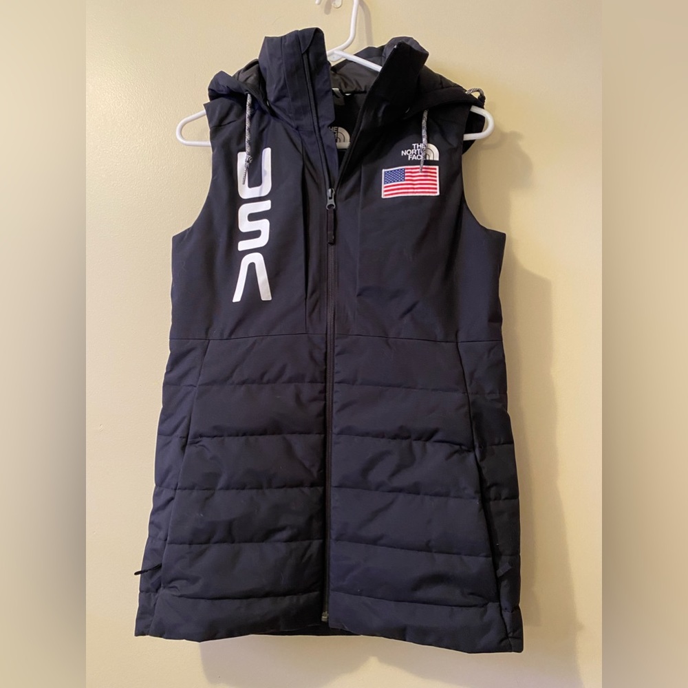 Women's North Face 2018 USA Olympic Ski Vest Adventurer Cosmic Size XS